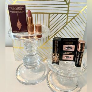 💋✨ Charlotte Tilbury Pillow Talk Lip + Exagger-Eyes Mascara | Deluxe Minis |NIB